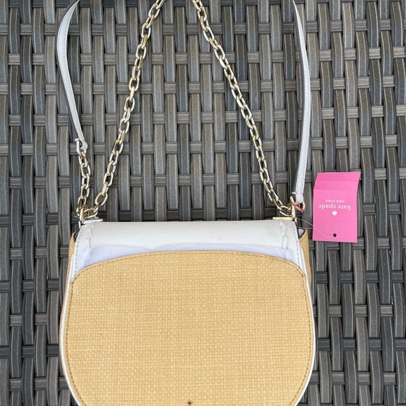 Kate Spade Robyn Medium Chain Straw Saddle Bag - Picture 4 of 6